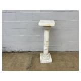 Alabaster Column Form Plant Stand