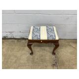 Queen Anne Style Upholstered Bench