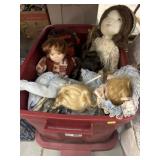 Porcelain Dolls, Storage Tote/Lid