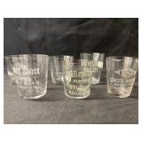 (6) Acid Etched Shot Glasses