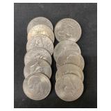 (12) Eisenhower $1 Coins