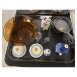 Cast Metal Frying Pans, Wedgwood Candlesticks, etc