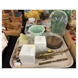 Brass Helicopter, Glass Dome, Planter