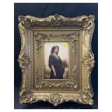 Gilt Framed Porcelain Painting