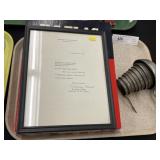 Vintage U.S. Flag with Document and Metal Bell