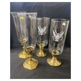 (4) Brass Candleholders