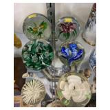 (6) Art Glass Paperweights
