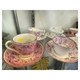 (7) Porcelain Cups and Saucers