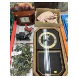 Plastic Soldiers, Wall Clock, Pig Figurine