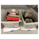 Audio Cable, Electrical Supplies, 3 Storage Totes