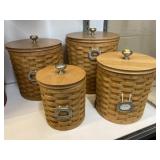 (4) Longaberger Graduated Canisters