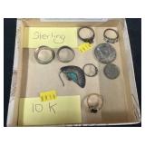 10K Ring with Sterling Silver Jewelry