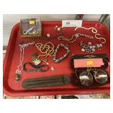 Vintage Eyeglasses with Costume Jewelry