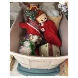 Christmas Decor, Storage Tote/Lid