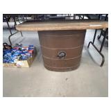 Unusual Ribbed Copper Basin