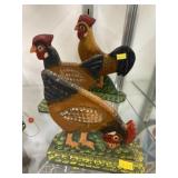 (3) Menno Folk Art Chicken Stand-Ups