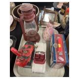 Lantern, Mask, Tin Lunchbox