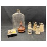 Miniature Steins, Flask and Pins