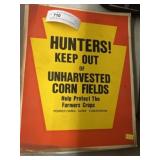 Cardboard Game Commission & No Trespassing Signs