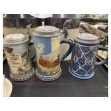 (3) German Beer Steins