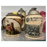 (4) German Beer Steins