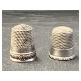(2) Sterling Silver Thimbles