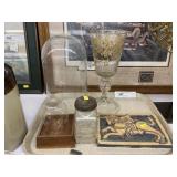 Glass Domes, Canister, Pottery Tile