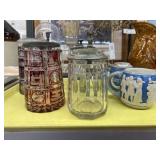 Glass and Stoneware Beer Steins