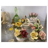 Decorative Bells w/ Porcelain Floral Arrangements