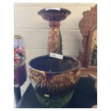 Mismatched Jardiniere with Pedestal