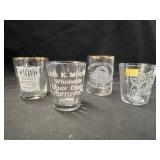 (8) Acid Etched Shot Glasses
