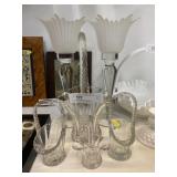 Art Glass Baskets with Candleholders