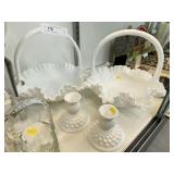 (4) Pieces of Fenton Milk Glass