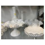 (5) Pieces of Milk Glass