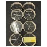 (8) Sterling Banded Coasters
