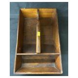 Refinished Wood Utensil Tray
