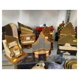 Wood and Porcelain Organ Figurines