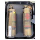 (2) Brass Fire Extinguishers
