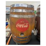 Incomplete Coca-Cola Wooden Barrel Dispenser