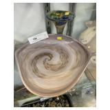 Art Glass Center Bowl with Vase