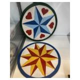 (2) Menno Folk Art Wall Plaques
