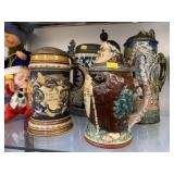 (4) German Beer Steins