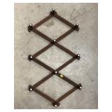 Wood Porcelain Button Decorated Wall Rack