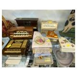 Piano, Trinket and Music Boxes