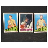 West, Chamberlain and Erving Basketball Cards