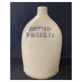 Wilkes Barre, PA Stoneware Jug