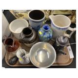 Stoneware, Porcelain and Pewter