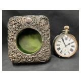 Wind-Up Clock with Hutch