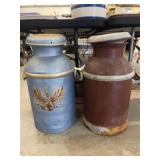 (2) Bail Handled Milk Cans