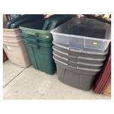 (11) Storage Totes with 10 Lids